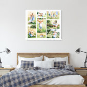 Maak je eigen 8 familiefotocollage canvas afdruk (Insitu (Slaapkamer))