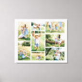 Maak je eigen 8 familiefotocollage canvas afdruk (Voorkant)