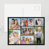 Maak Je Eigen 8 Foto Collage Briefkaart (Voorkant / Achterkant)