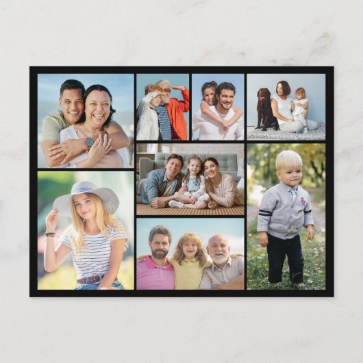 Maak Je Eigen 8 Foto Collage Briefkaart (Voorkant)