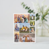Maak Je Eigen 8 Foto Collage Briefkaart (Staand voorkant)