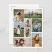 Maak Je Eigen 8 Foto Collage Briefkaart (Voorkant / Achterkant)