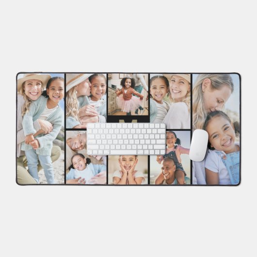 Maak je eigen 8 foto collage bureaumat (Keyboard & Muis)