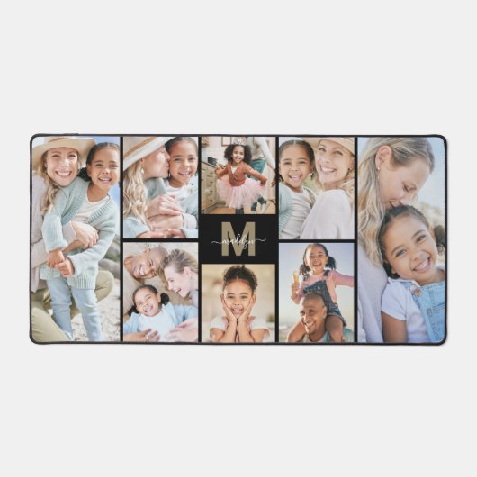 Maak je eigen 8 foto collage bureaumat (Voorkant)