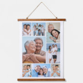Maak Je Eigen 8 Foto Collage Hangend Wandkleed (Voorkant)