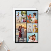 Maak Je Eigen 8 Foto Collage Kaart (Voorkant / Achterkant in situ)