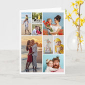 Maak Je Eigen 8 Foto Collage Kaart (Gele Bloem)