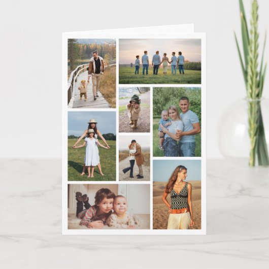 Maak Je Eigen 8 Foto Collage Kaart (Voorkant)