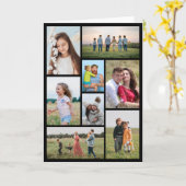 Maak Je Eigen 8 Foto Collage Kaart (Gele Bloem)