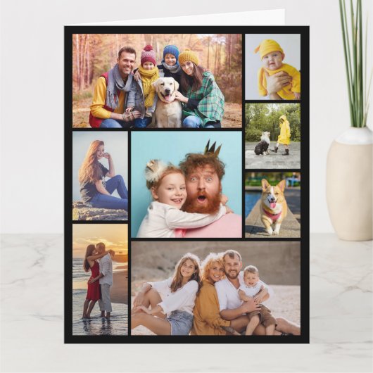 Maak Je Eigen 8 Foto Collage Kaart (Voorkant)