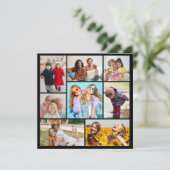 Maak Je Eigen 8 Foto Collage Kaart (Staand voorkant)