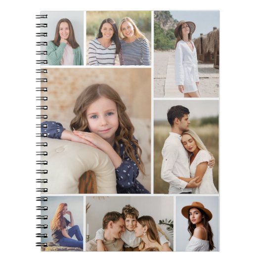 Maak Je Eigen 8 Foto Collage Notitieboek (Voorkant)