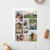 Maak Je Eigen 8 Foto Collage Notitiekaartje (Voorkant / Achterkant in situ)