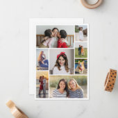 Maak Je Eigen 8 Foto Collage  Notitiekaartje (Voorkant / Achterkant in situ)