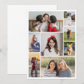 Maak Je Eigen 8 Foto Collage  Notitiekaartje (Voorkant / Achterkant)