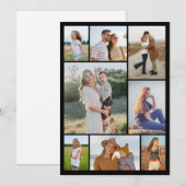 Maak Je Eigen 8 Foto Collage Notitiekaartje (Voorkant / Achterkant)