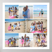 Maak je eigen 8 fotocollage gepersonaliseerd poster (Voorkant)