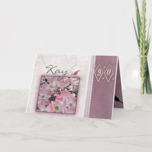 Maak je eigen 90e verjaardag kaart (Voorkant)