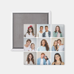 Maak Je Eigen 9 Afgeronde Hoeken Fotocollage Magneet