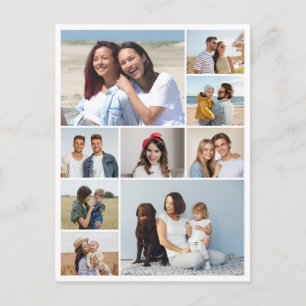 Maak Je Eigen 9 Foto Collage Ansichtkaart Briefkaart