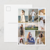 Maak Je Eigen 9 Foto Collage Briefkaart (Voorkant / Achterkant)