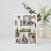 Maak Je Eigen 9 Foto Collage Briefkaart (Staand voorkant)