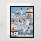 Maak Je Eigen 9 Foto Collage Briefkaart (Voorkant / Achterkant)