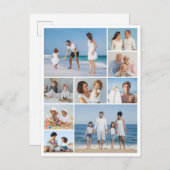 Maak je eigen 9 foto collage briefkaart (Voorkant / Achterkant)