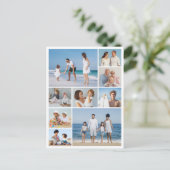 Maak je eigen 9 foto collage briefkaart (Staand voorkant)