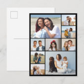 Maak Je Eigen 9 Foto Collage Briefkaart (Voorkant / Achterkant)