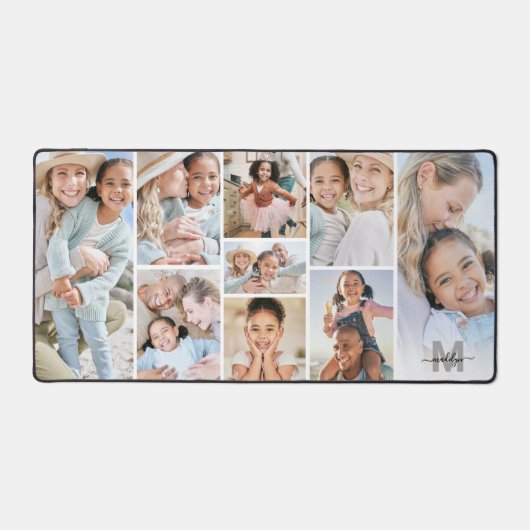 Maak je eigen 9 foto collage bureaumat (Voorkant)