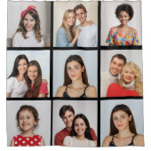 Maak Je Eigen 9 Foto Collage Douchegordijn (Voorkant)