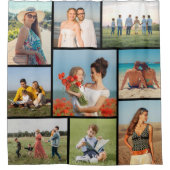 Maak Je Eigen 9 Foto Collage Douchegordijn (Voorkant)
