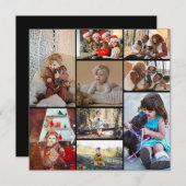 Maak je eigen 9 foto collage feestdagenkaart (Voorkant / Achterkant)