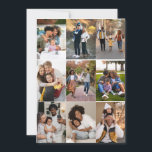 Maak je eigen 9 foto collage feestdagenkaart<br><div class="desc">Personaliseer je eigen persoonlijke fotografie. Je kunt dit aangepaste product maken voor speciale gelegenheden zoals huwelijken,  verjaardagen,  Kerstmis,  feestdagen,  herdenkingen,  afstuderen,  jubilea en meer. Het kan ook worden gegeven als cadeau aan je beste vriend,  goede vriend,  familie en verwanten.</div>