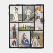 Maak Je Eigen 9 Foto Collage Fleece Deken (Voorkant)