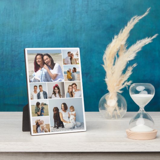 Maak Je Eigen 9 Foto Collage Fotoplaat (Zijkant)