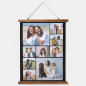 Maak Je Eigen 9 Foto Collage Hangend Wandkleed (Voorkant)