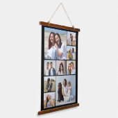 Maak Je Eigen 9 Foto Collage Hangend Wandkleed (Gebogen)