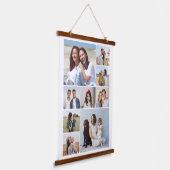 Maak Je Eigen 9 Foto Collage Hangend Wandkleed (Gebogen)