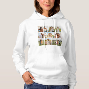 Maak Je Eigen 9 Foto Collage Hoodie