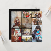 Maak Je Eigen 9 Foto Collage Kaart (Voorkant / Achterkant in situ)