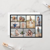 Maak Je Eigen 9 Foto Collage Kaart (Voorkant / Achterkant in situ)