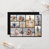 Maak Je Eigen 9 Foto Collage Kaart (Voorkant / Achterkant in situ)