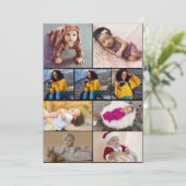 Maak je eigen 9 foto collage kaart (Staand voorkant)