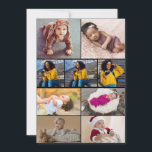 Maak je eigen 9 foto collage kaart<br><div class="desc">Pas uw fotografie aan. U kunt dit aangepaste product maken voor speciale gelegenheden zoals huwelijken,  verjaardagen,  Kerstmis,  feestdagen,  herdenkingen,  afstuderen,  jubilea en meer. Het kan ook worden gegeven als een cadeau aan je beste vriend,  goede vriend,  familie en verwanten.</div>