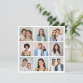 Maak Je Eigen 9 Foto Collage Kaart (Staand voorkant)