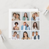 Maak Je Eigen 9 Foto Collage Kaart (Voorkant / Achterkant in situ)