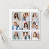 Maak Je Eigen 9 Foto Collage Kaart (Voorkant / Achterkant in situ)