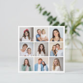 Maak Je Eigen 9 Foto Collage Kaart (Staand voorkant)